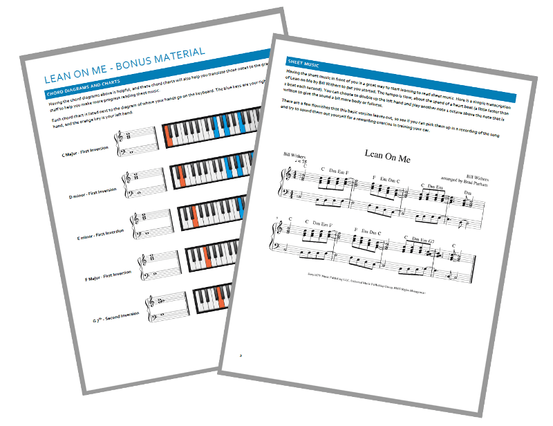 Lean On Me Chords Play Piano Music Lean On Me Chords Play Piano Music